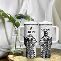 Custom World Football 2026 Egypt Tumbler With Handle Pharaohs Hieroglyphs Pride White Version