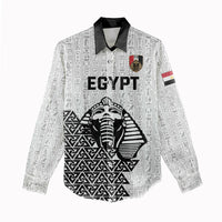 Custom World Football 2026 Egypt Women Casual Shirt Pharaohs Hieroglyphs Pride White Version