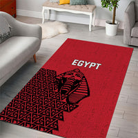World Football 2026 Egypt Area Rug Pharaohs Hieroglyphs Pride Red Version