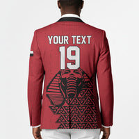 Custom World Football 2026 Egypt Blazer Pharaohs Hieroglyphs Pride Red Version
