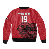 Custom World Football 2026 Egypt Bomber Jacket Pharaohs Hieroglyphs Pride Red Version