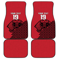 Custom World Football 2026 Egypt Car Mats Pharaohs Hieroglyphs Pride Red Version