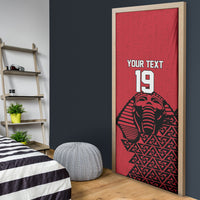 Custom World Football 2026 Egypt Door Cover Pharaohs Hieroglyphs Pride Red Version