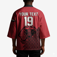 Custom World Football 2026 Egypt Kimono Pharaohs Hieroglyphs Pride Red Version