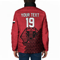 Custom World Football 2026 Egypt Padded Jacket Pharaohs Hieroglyphs Pride Red Version