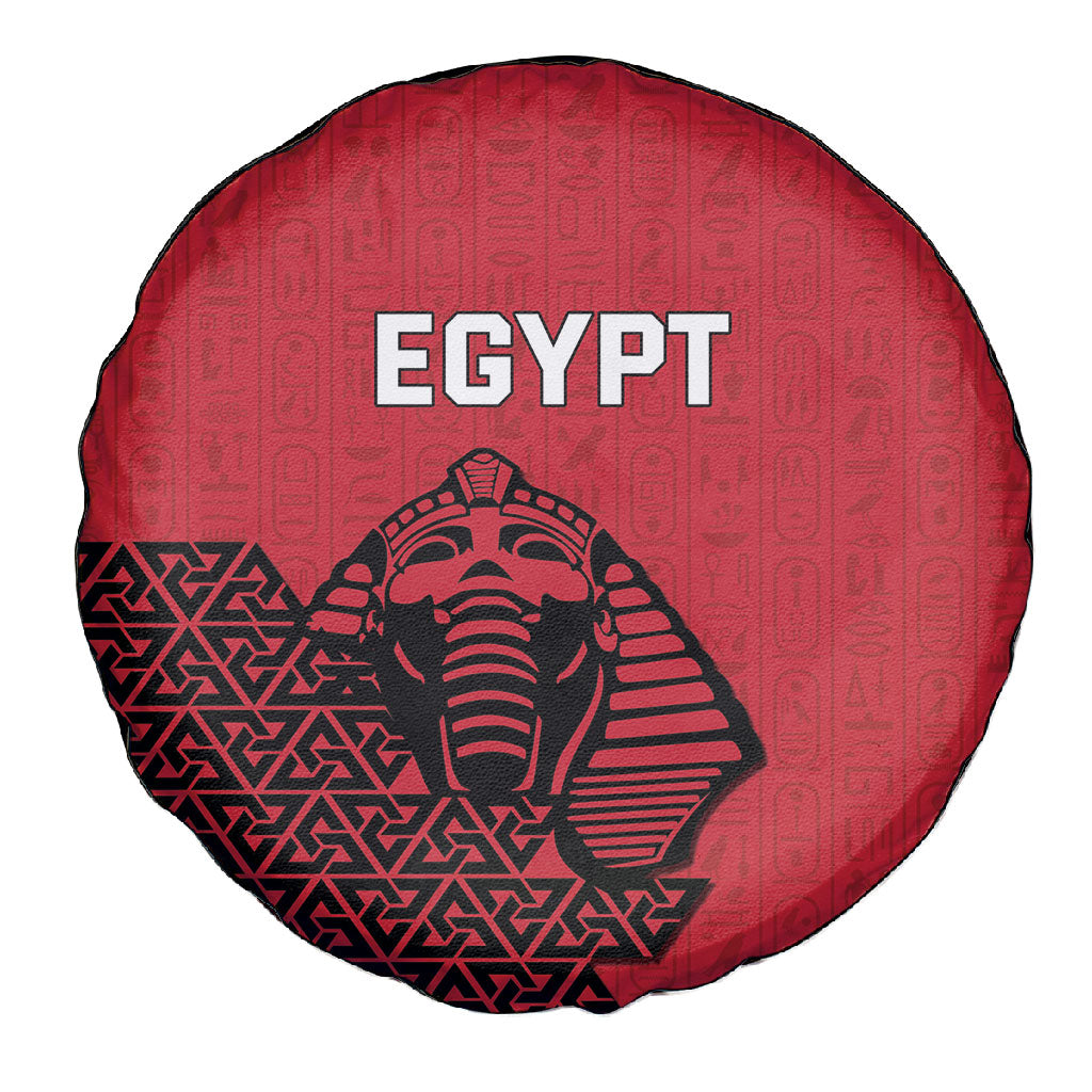 World Football 2026 Egypt Spare Tire Cover Pharaohs Hieroglyphs Pride Red Version