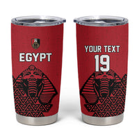 Custom World Football 2026 Egypt Tumbler Cup Pharaohs Hieroglyphs Pride Red Version