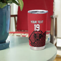 Custom World Football 2026 Egypt Tumbler Cup Pharaohs Hieroglyphs Pride Red Version