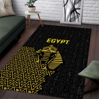 World Football 2026 Egypt Area Rug Pharaohs Hieroglyphs Pride Black Version
