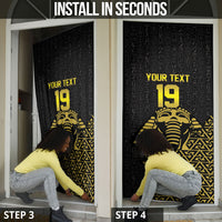 Custom World Football 2026 Egypt Door Cover Pharaohs Hieroglyphs Pride Black Version