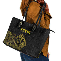 World Football 2026 Egypt Leather Tote Bag Pharaohs Hieroglyphs Pride Black Version