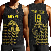 Custom World Football 2026 Egypt Men Tank Top Pharaohs Hieroglyphs Pride Black Version