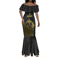 Custom World Football 2026 Egypt Mermaid Dress Pharaohs Hieroglyphs Pride Black Version