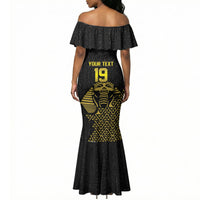 Custom World Football 2026 Egypt Mermaid Dress Pharaohs Hieroglyphs Pride Black Version