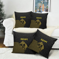 World Football 2026 Egypt Pillow Cover Pharaohs Hieroglyphs Pride Black Version