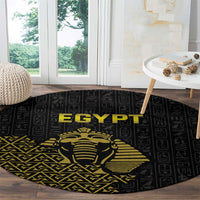 World Football 2026 Egypt Round Carpet Pharaohs Hieroglyphs Pride Black Version