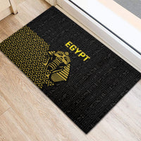World Football 2026 Egypt Rubber Doormat Pharaohs Hieroglyphs Pride Black Version