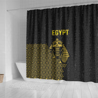 World Football 2026 Egypt Shower Curtain Pharaohs Hieroglyphs Pride Black Version