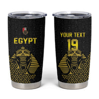 Custom World Football 2026 Egypt Tumbler Cup Pharaohs Hieroglyphs Pride Black Version