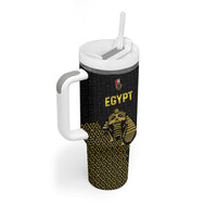Custom World Football 2026 Egypt Tumbler With Handle Pharaohs Hieroglyphs Pride Black Version