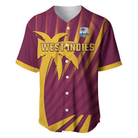 Custom West Indies Cricket Baseball Jersey Palm Tree Sunburst Glory