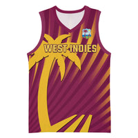 Custom West Indies Cricket Basketball Jersey Palm Tree Sunburst Glory