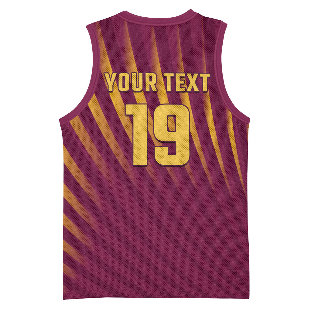 Custom West Indies Cricket Basketball Jersey Palm Tree Sunburst Glory