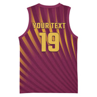 Custom West Indies Cricket Basketball Jersey Palm Tree Sunburst Glory