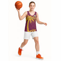 Custom West Indies Cricket Basketball Jersey Palm Tree Sunburst Glory