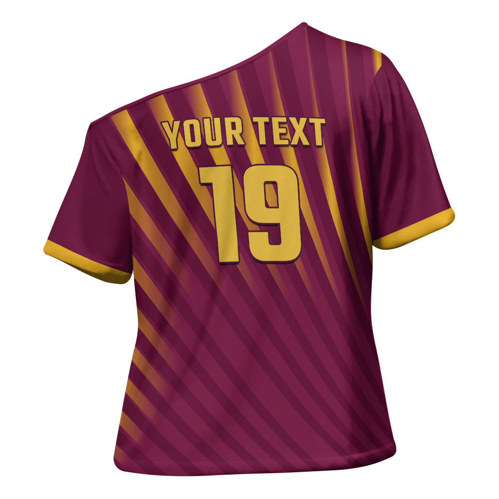 Custom West Indies Cricket Cross Shoulder Shirt Palm Tree Sunburst Glory