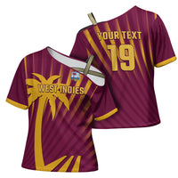 Custom West Indies Cricket Cross Shoulder Shirt Palm Tree Sunburst Glory