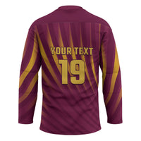 Custom West Indies Cricket Hockey Jersey Palm Tree Sunburst Glory