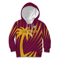 Custom West Indies Cricket Kid Hoodie Palm Tree Sunburst Glory
