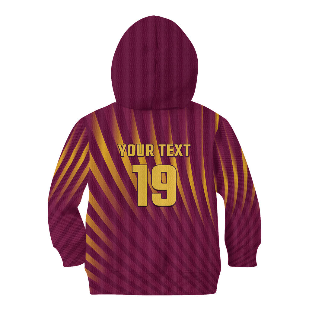 Custom West Indies Cricket Kid Hoodie Palm Tree Sunburst Glory