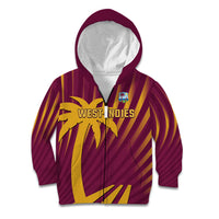 Custom West Indies Cricket Kid Hoodie Palm Tree Sunburst Glory