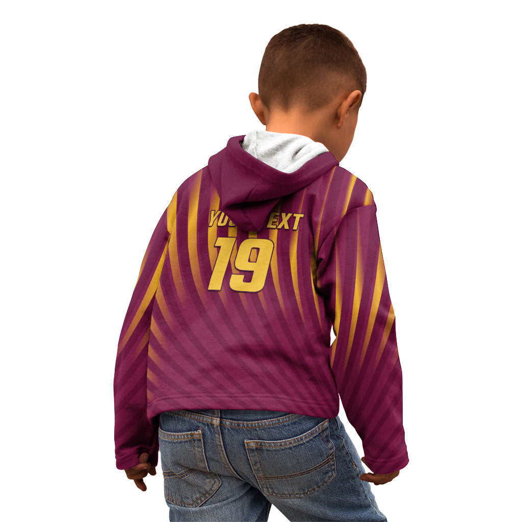 Custom West Indies Cricket Kid Hoodie Palm Tree Sunburst Glory
