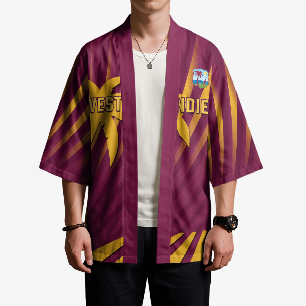 Custom West Indies Cricket Kimono Palm Tree Sunburst Glory