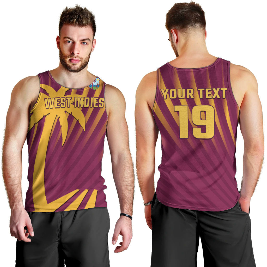 Custom West Indies Cricket Men Tank Top Palm Tree Sunburst Glory
