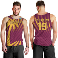 Custom West Indies Cricket Men Tank Top Palm Tree Sunburst Glory
