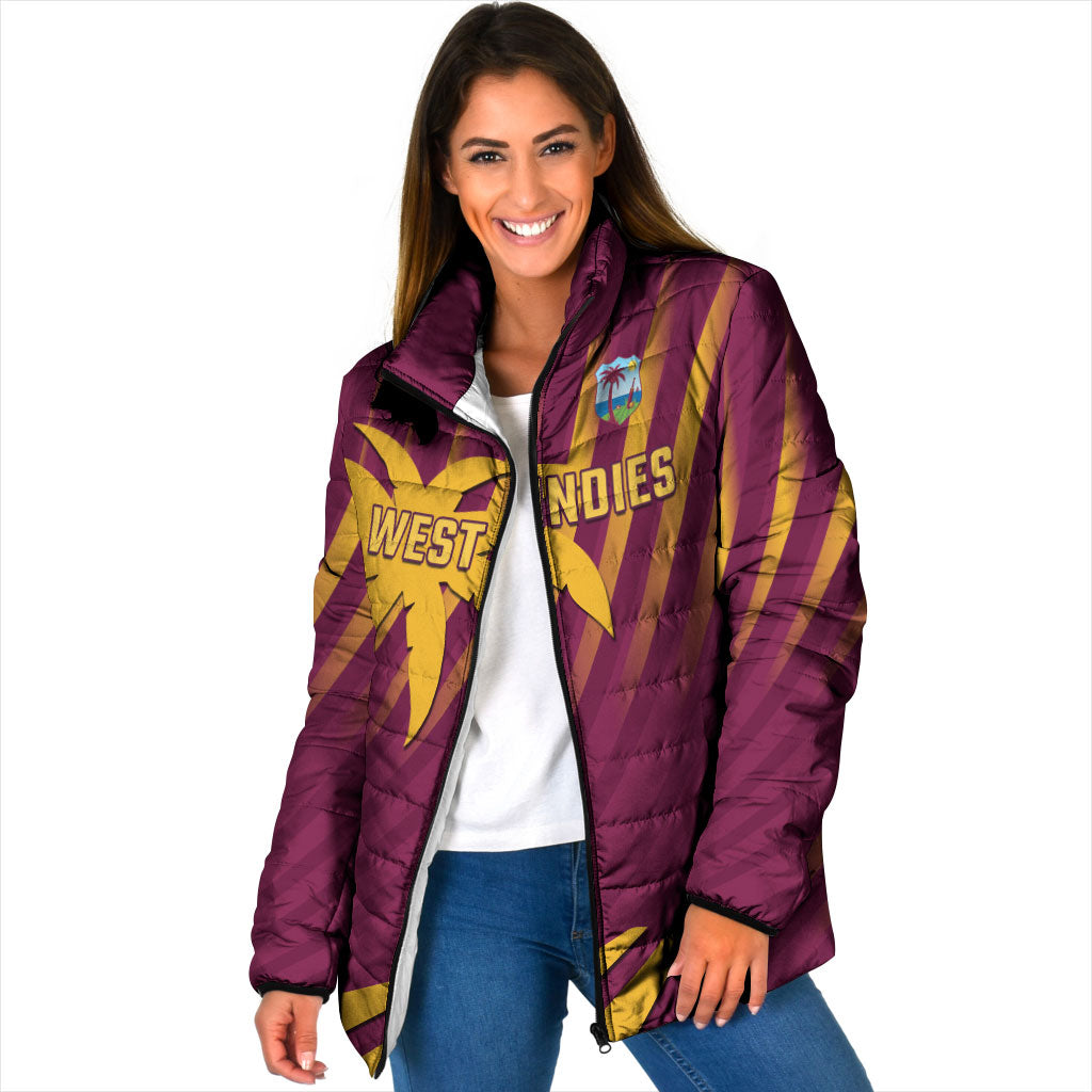 Custom West Indies Cricket Padded Jacket Palm Tree Sunburst Glory