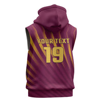 Custom West Indies Cricket Sleeveless Hoodie Palm Tree Sunburst Glory