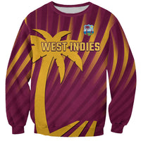 Custom West Indies Cricket Sweatshirt Palm Tree Sunburst Glory