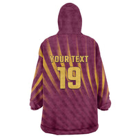 Custom West Indies Cricket Wearable Blanket Hoodie Palm Tree Sunburst Glory