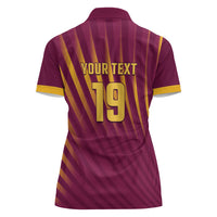 Custom West Indies Cricket Women Polo Shirt Palm Tree Sunburst Glory