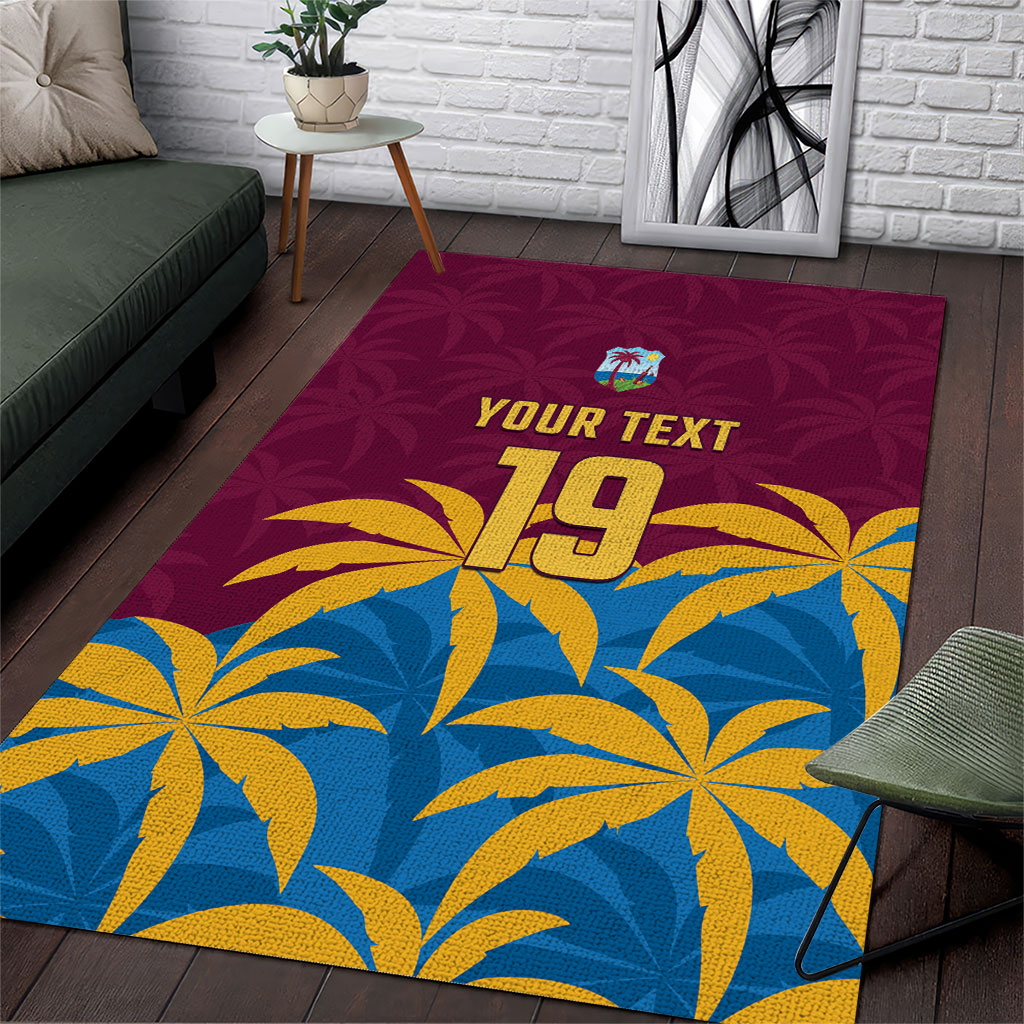 Custom West Indies Cricket Area Rug The Maroons Calypso Heritage