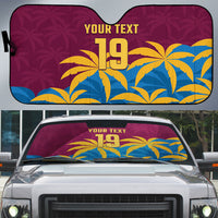 Custom West Indies Cricket Auto Sun Shade The Maroons Calypso Heritage
