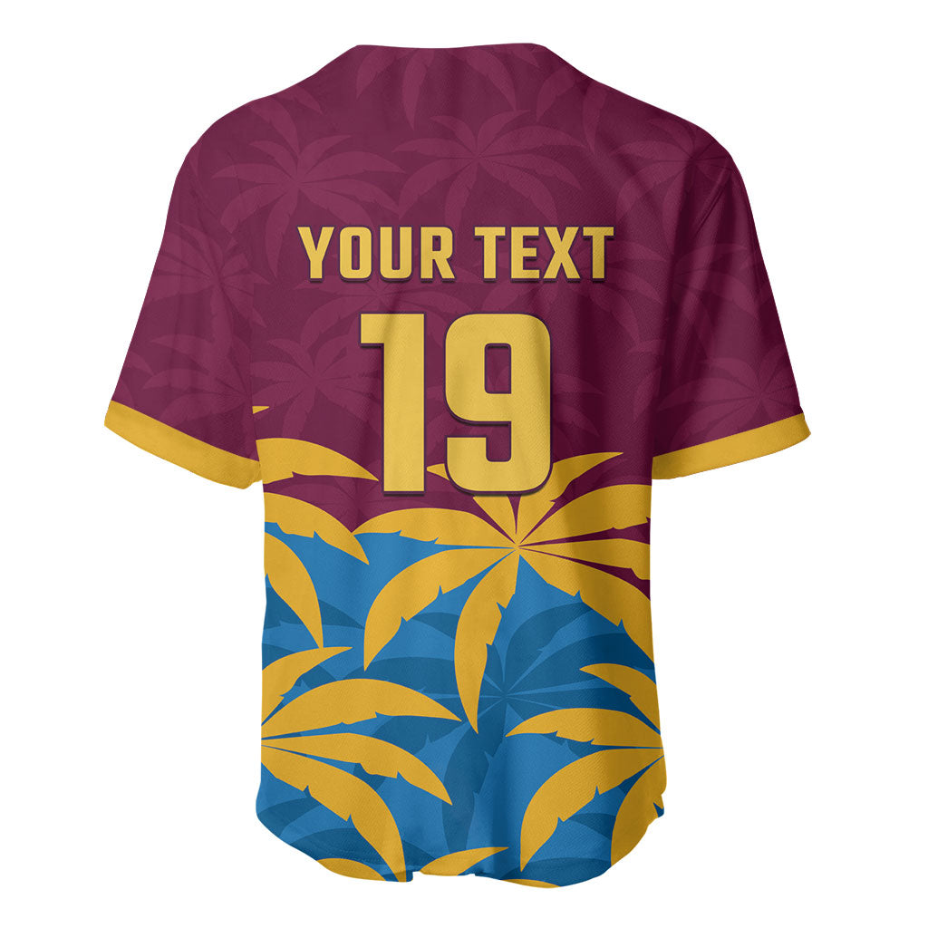 Custom West Indies Cricket Baseball Jersey The Maroons Calypso Heritage