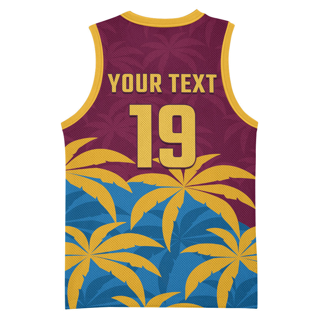 Custom West Indies Cricket Basketball Jersey The Maroons Calypso Heritage