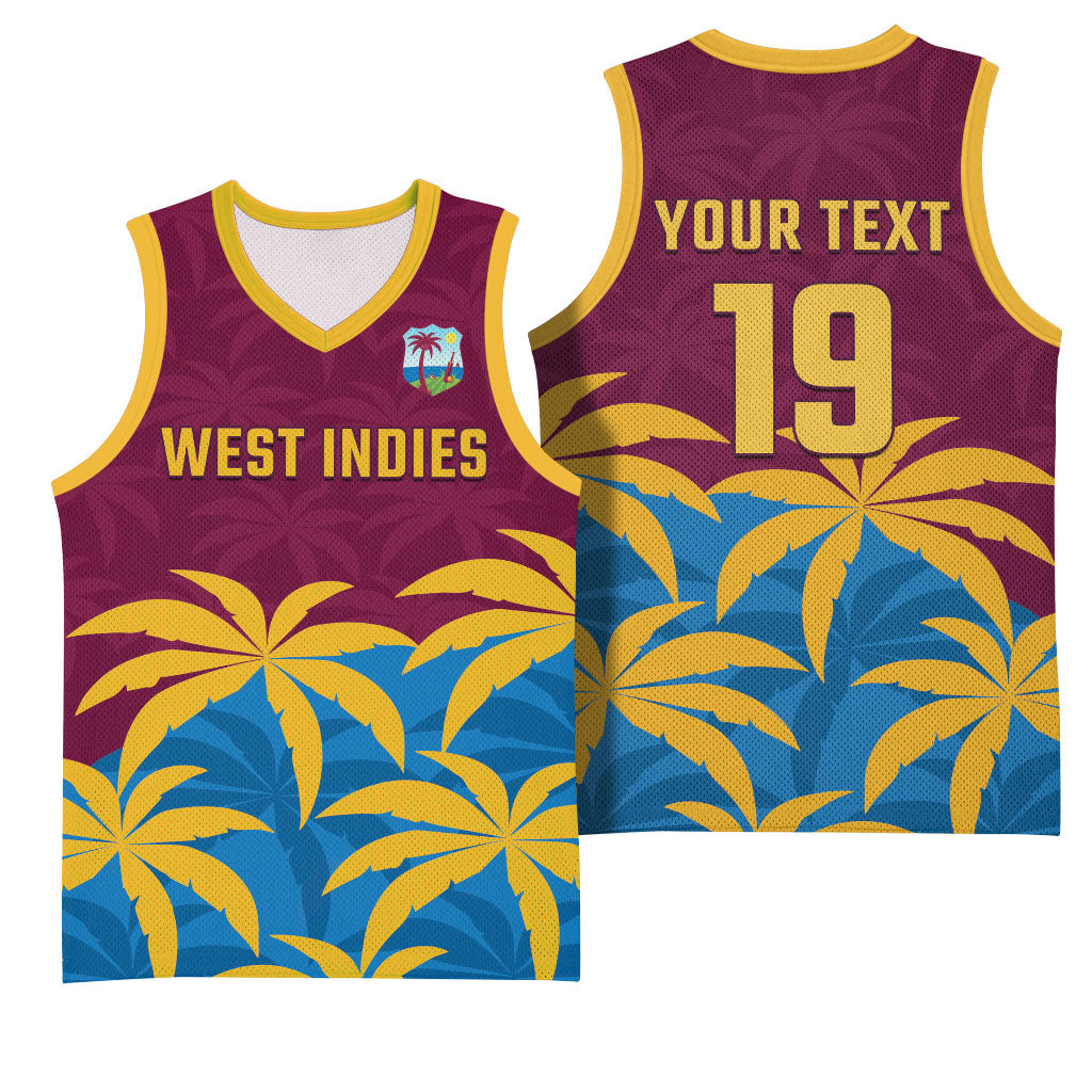 Custom West Indies Cricket Basketball Jersey The Maroons Calypso Heritage