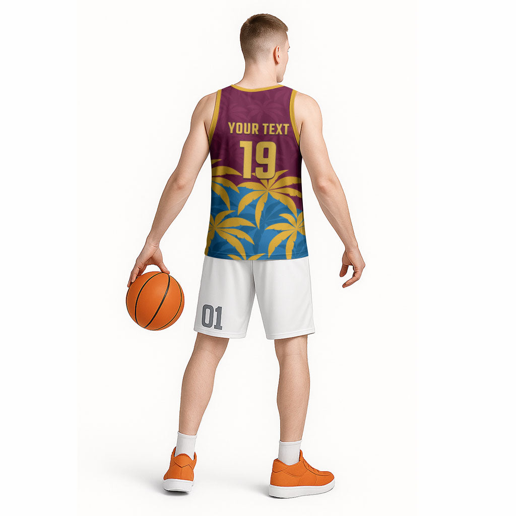 Custom West Indies Cricket Basketball Jersey The Maroons Calypso Heritage